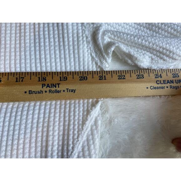 We The Free Top Women’s M Waffle Texture Tie Bottom Oversized Girl Coded Y2K - Picture 8 of 11